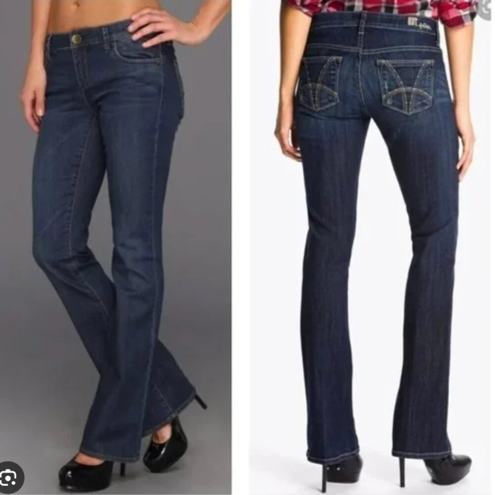 Vintage Kut from the Kloth Farrah Baby Bootcut Med Wash Jeans